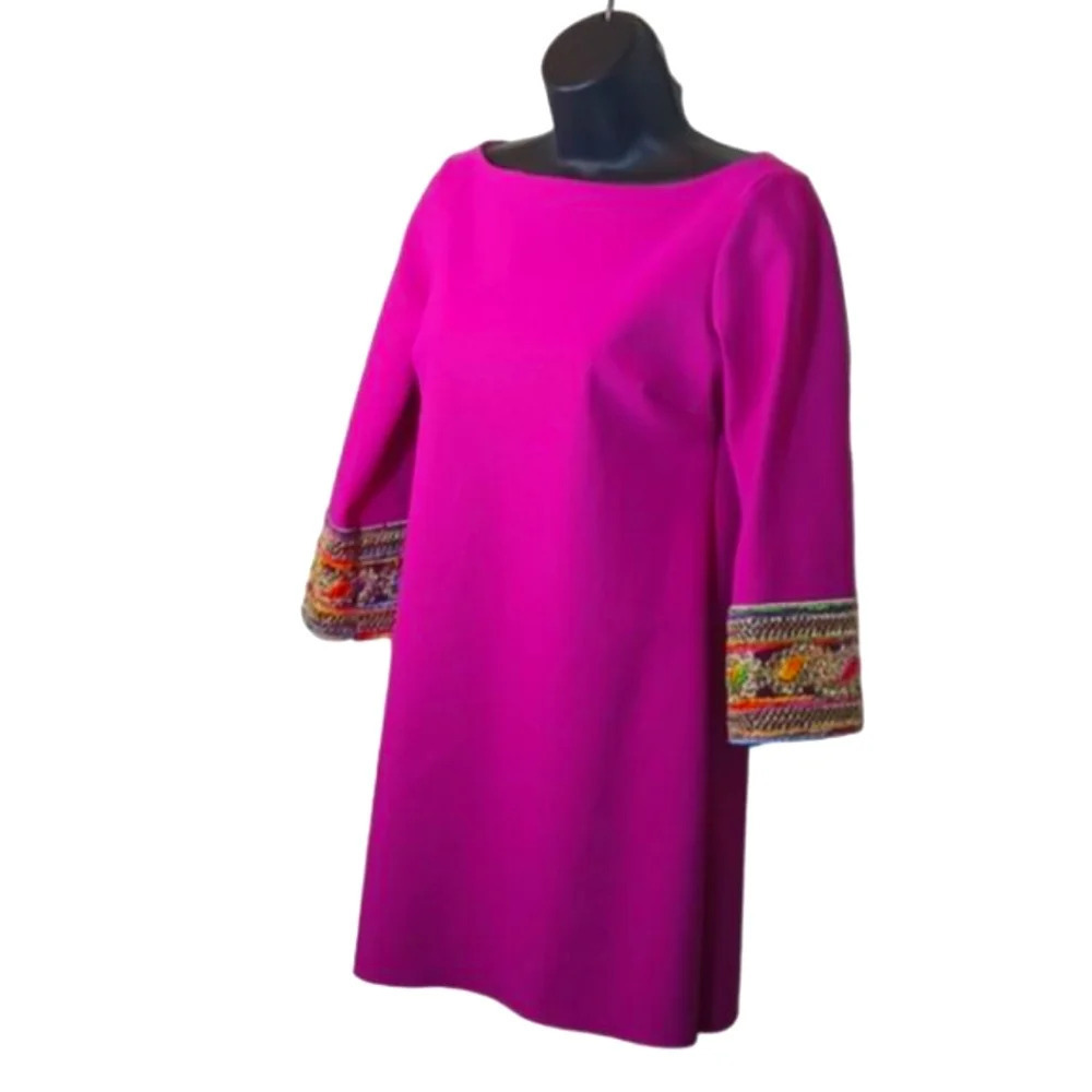 Chiara Boni Bateau Neckline Mini Dress In Purple Size 4